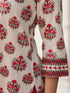Women Ethnic Motifs Printed Round Neck Thread Work Kurta